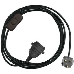 Creative Cables Douille Avec Cordon Snakebis Shade Ready E14 Black 3 m
