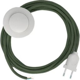 Creative Cables Câble De Lampadaire Rc63 3m Green Grey / White One Size
