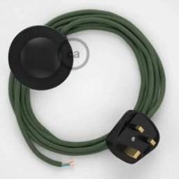 Creative Cables Câble De Lampadaire Rc63 3m Grey / Green One Size