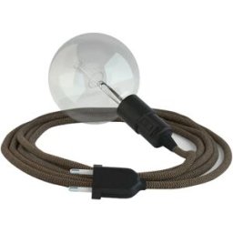 Creative Cables Câble De Lampe Snake Zig-zag 3m Bark / Black One Size