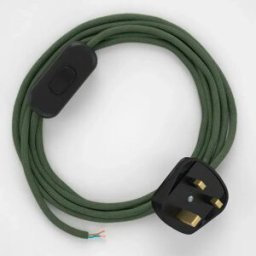 Creative Cables Câble De Lampe Rc63 1.80 M Green Grey One Size