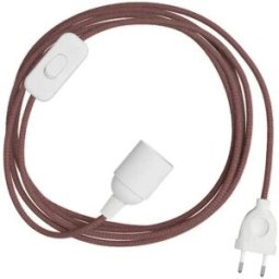Creative Cables Kit De Câble Snakebis Zig-zag E14 Avec Douille. Cordon En Tissu Zigzag Et Fiche à 2 Broches 3 M Purple One Size