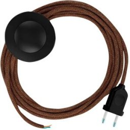 Creative Cables Câble De Lampadaire Rd73 Zigzag 3m Bark / Black One Size