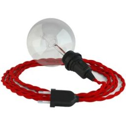 Creative Cables Câble De Lampe Snake Twisted Shade Ready 5m Red / Black One Size