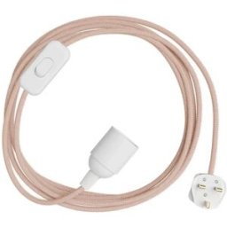 Creative Cables Douille Avec Cordon Snakebis Shade Ready E14 Ancient Pink 3 m