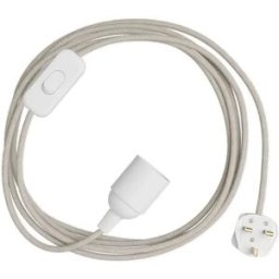 Creative Cables Douille Avec Cordon Snakebis E14 Natural Linen Neutral 3 m