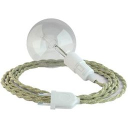 Creative Cables Câble De Lampe Snake Twisted 5m Natural White / White One Size
