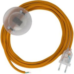 Creative Cables Câble De Lampadaire Tm25 3m Bright Mustard / Transparent One Size
