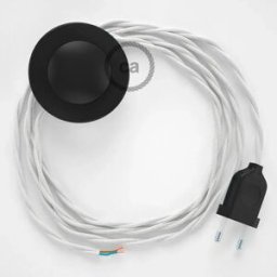 Creative Cables Câble De Lampadaire Tc01 3m White / Black One Size