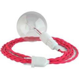 Creative Cables Câble De Lampe Snake Twisted 3m Fuchsia / White One Size