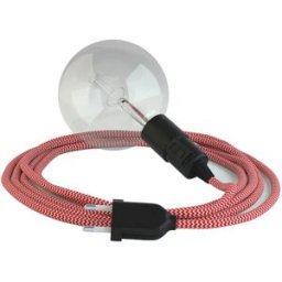 Creative Cables Câble De Lampe Snake Zig-zag 5m White / Red / Black One Size