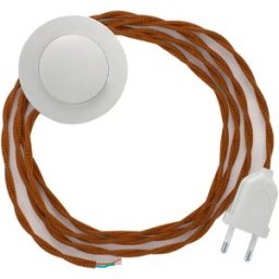 Creative Cables Câble De Lampadaire Tm22 3m Whiskey / White One Size