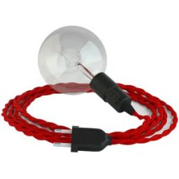 Creative Cables Câble De Lampe Snake Twisted 3m Red / Black One Size