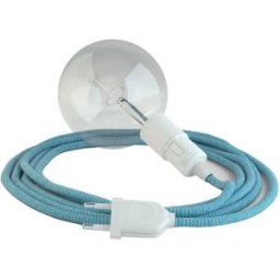 Creative Cables Câble De Lampe Snake Zig-zag 5m Steward Blue / White One Size