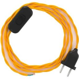 Creative Cables Câble De Lampadaire Tc43 3m Dove Grey / Transparent One Size