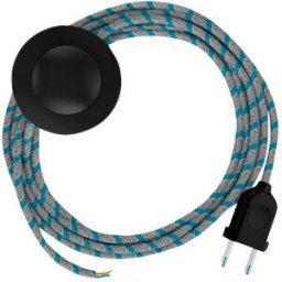 Creative Cables Câble De Lampadaire Rd55 Stripes 3m Steward Blue / Black One Size
