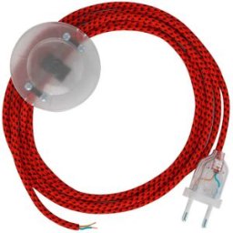 Creative Cables Câble De Lampadaire Rt94 3m Red Devil / Transparent One Size