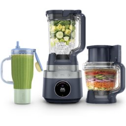 Robot multifonction 3-en-1 Ninja CrushBOSS - Blender, robot culinaire & blender-gourde - Bleu Nuit Bleu nuit LB401EUBL par SharkNinja