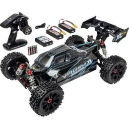 Carson Modellsport Virus 4.2 XL noir, turquoise 1:8 Auto RC électrique Buggy 100% RtR 2,4 GHz avec accu, chargeur et piles pour lémetteur