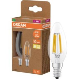 OSRAM HOMELIGHTING 4099854255472 LED CEE A (A - G) E14 forme de flamme 2.2 W = 40 W blanc chaud (Ø x H) 35 mm x 35 mm à filament 2 pc(s)