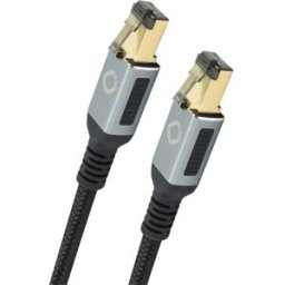 Oehlbach D1C13354 RJ45 Câble réseau, câble patch CAT 8.1 3.00 m noir contacts dorés, blindage triple 1 pc(s)