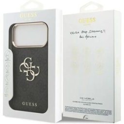 Guess Coque De Téléphone 4g Big 4g Classic Logo Iphone 17 Pro Max Black Gold One Size unisex