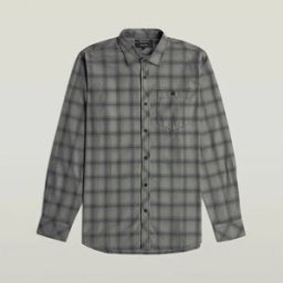 G-star Chemise à Manches Longues D29939-e072 Regular Fit Grey Pewter Small Window Check M Homme