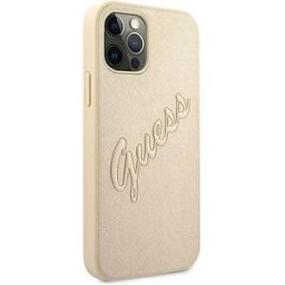 Guess Coque De Téléphone Guhcp12lrsavslg Iphone 12 Pro Max 6.7 Saffiano Gold One Size unisex