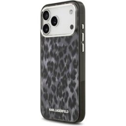 Karl Lagerfeld Coque De Téléphone Iml Leopard Pattern Magsafe Iphone 17 Pro Max Black One Size unisex