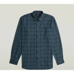 G-star Chemise à Manches Longues D29939-e072 Regular Fit Vintage Navy Small Window Check L Homme