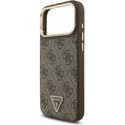 Guess Coque De Téléphone 4g Triangle Logo Magsafe Iphone 17 Pro Max Brown Gold One Size unisex