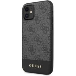 Guess Coque De Téléphone Guhcn61g4glgr Iphone 11 6.1xr 4g Stripe Collection Grey / Grey One Size unisex