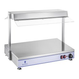 Chauffe-plat avec lampes halogènes - 1100 W - Acier inoxydable