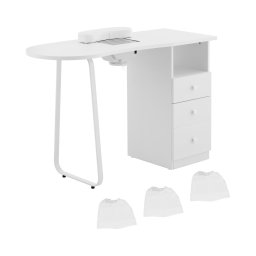 Table de manucure - 3 tiroirs - Aspirateur