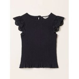 fatface FatFace Shirred Top Noir FR 44 (EU 42)