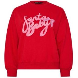 yourscurve Yours Curve Santa Baby Bow Novelty Sweatshirt rouge FR 56-58 (EU 54-56)
