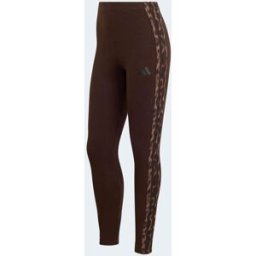 adidas adidas Seasonal Essentials Leopard Print Tights With 3-Stripes Brun FR 42 - 42 (EU 40-42)