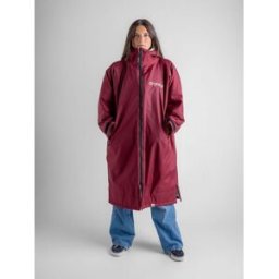 dryrobe Manteaux à langer desdryrobes ornée de manches longues pour adulte rouge L (FR 46-48)