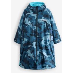 dryrobe Manteaux à langer desdryrobes ornée de manches longues pour adulte bleu L (FR 46-48)
