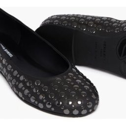 Sonia Rykiel - Ballerines en Cuir Beaune noires 37
