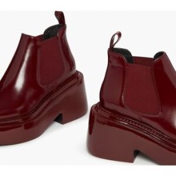 Sonia Rykiel - Chelsea boots en Cuir Montresor bordeaux - Talon 6 cm 37