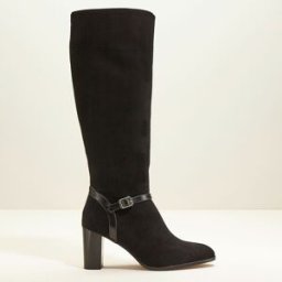 Cosmoparis - Bottes en Velours de Cuir Chloee noires - Talon 7 cm 37