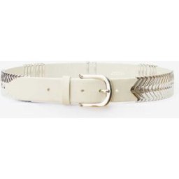 Ceinture Tehora En Cuir - Femme - Écru-argenté - Taille80 - Isabel Marant