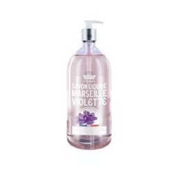 Les Petits Bains de Provence Savon Liquide Violette 1 L - Flacon-Pompe 1000 ml