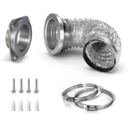 INF Kit connecteur magnétique pour évacuation de sèche-linge – Acier inoxydable, Raccord rapide 4in, Tuyau aluminium 2.6ft,