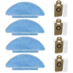 INF Pièces de rechange pour aspirateur robot - brosses principales et sacs, compatibles avec Tikom L9000, LARESAR Clean L6 NEX