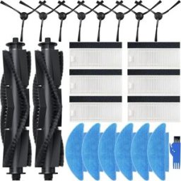 INF Kit de remplacement pour aspirateur robot avec brosses principales, brosses latérales, pads de vadrouille et filtres HEPA -