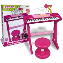 La Grande Récré Clavier Electronique de 37 Touches avec Micro Pieds et Tabouret 7 Sons