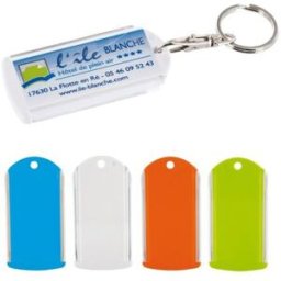 Carnet porte-clés publicitaire ABS plexiglas (PMMA) orange