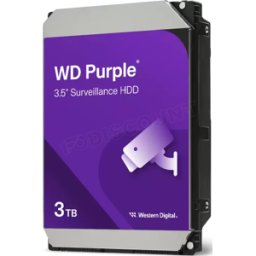 Disque Dur 3,5" Western Digital Purple Surveillance 3To 128Mo - S-ATA